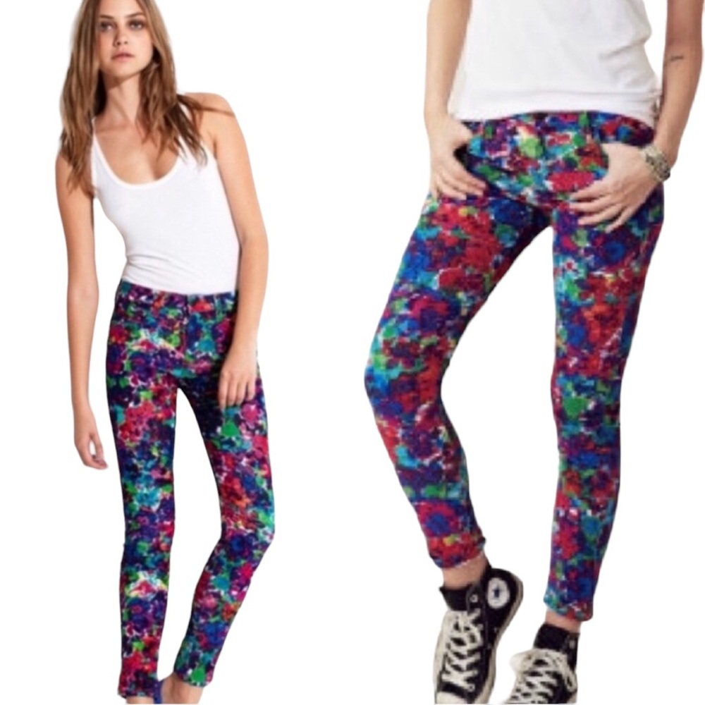 New! Joe's Jeans Skinny ankle floral corduroy pants, size women's W32